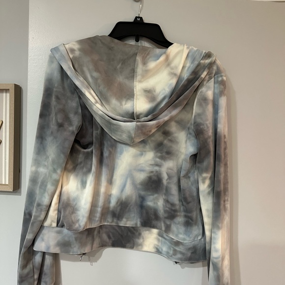 Pink Rose Tie-Dye Bomber Hoodie - Picture 6 of 8